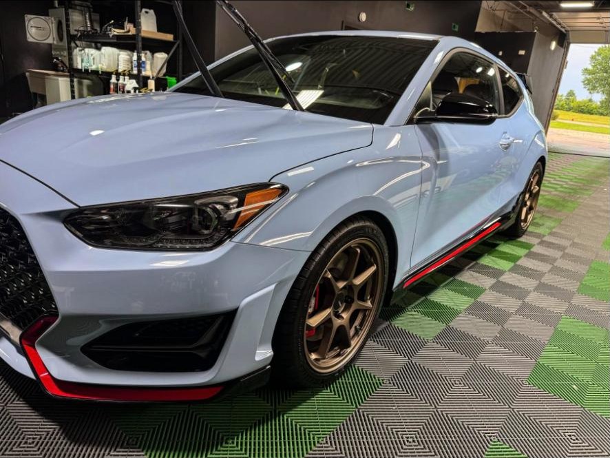 Hyundai Veloster N after one-step polish and 3-year ceramic coating, Unicorn Details McHenry